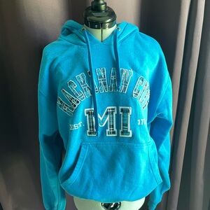 MI Bright Blue Mackinaw City Women's Hoodie